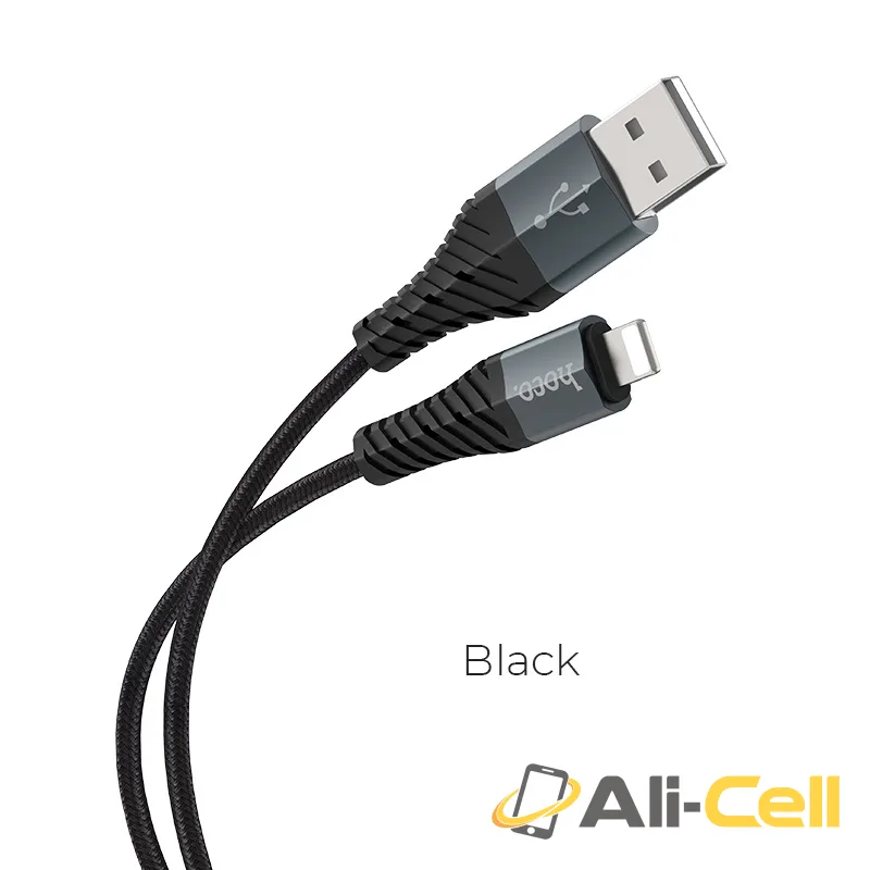 Cable USB to Lightning “X38 Cool Charging” charging data sync (X38 Lightning Black, 1.0m)