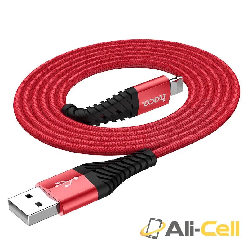 Cable USB to Lightning “X38 Cool Charging” charging data sync (X38 Lightning Red, 1.0m) — 2