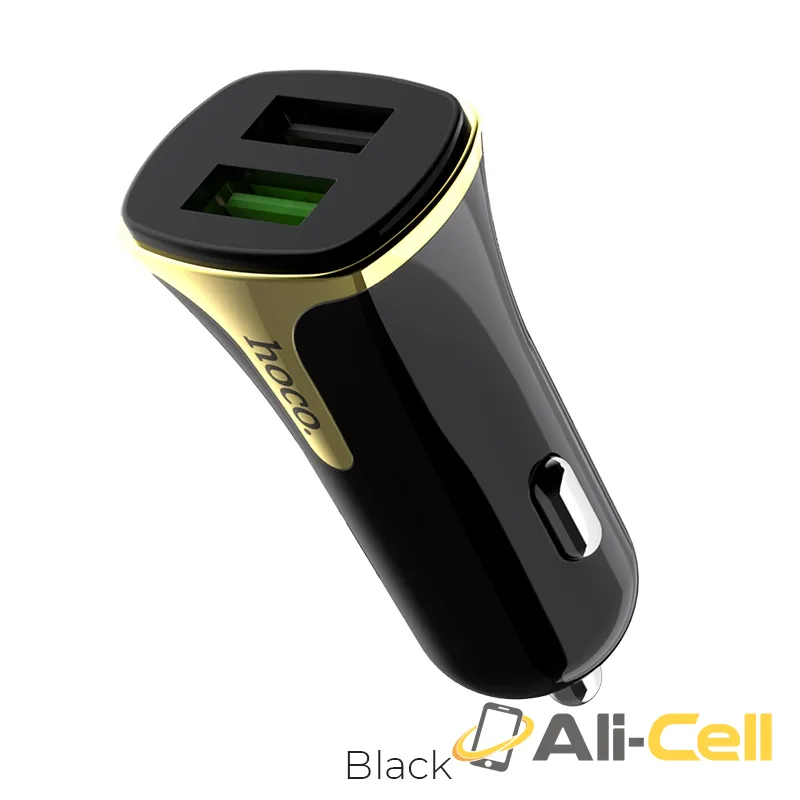 Car charger “Z31 Universe” double port QC3.0 set with cable (Z31 Black, Single)