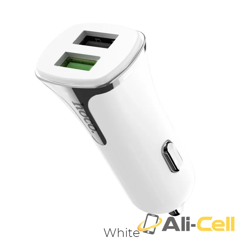 Car charger “Z31 Universe” double port QC3.0 set with cable (Z31 White, Single)