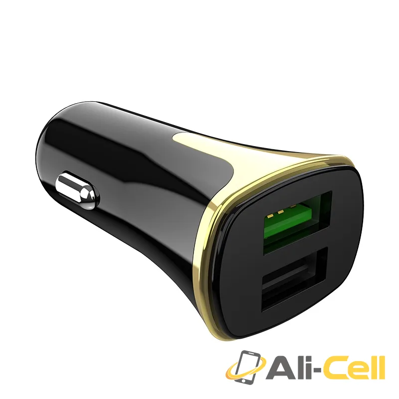 Car charger “Z31 Universe” double port QC3.0 set with cable (Z31 White, Single) — 4