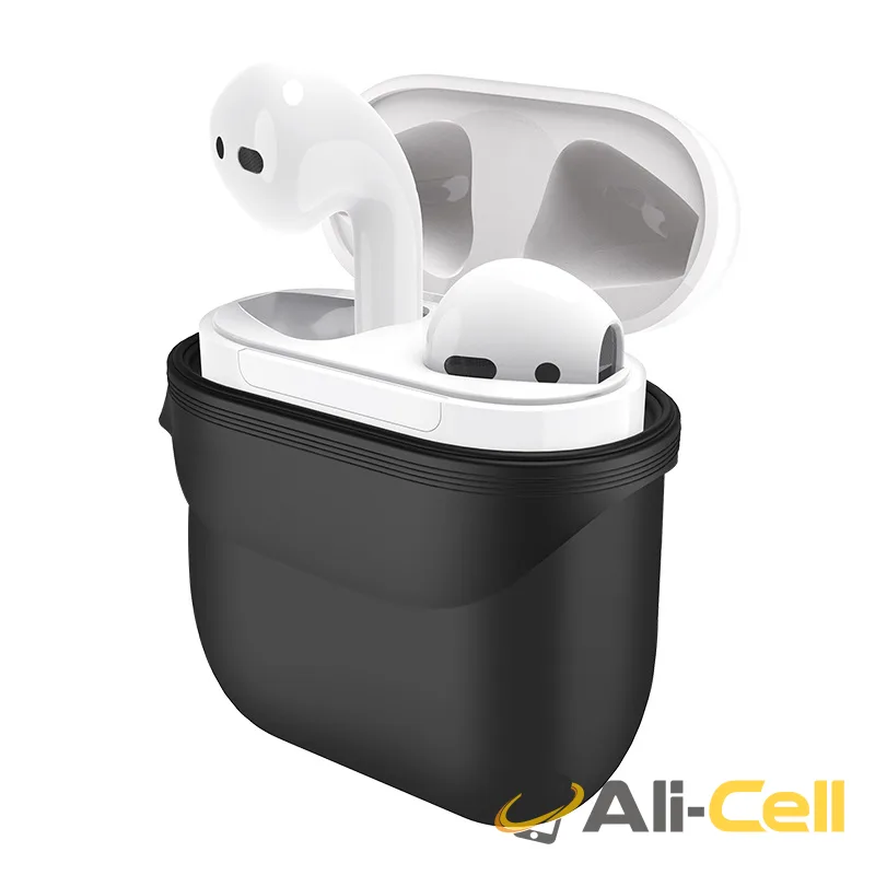 Protective silicone case “WB12” for Airpods 1 / 2 (Airpods 1 2 Wb12 Black) — 4