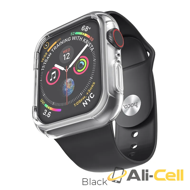 Watchband for Apple Watch series 4 / 3 / 2 / 1 “WB09 Ice crystal” TPU (Wb09 Black, 42 44mm)
