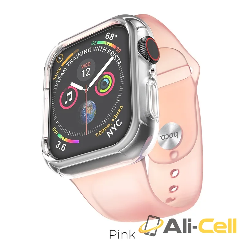 Watchband for Apple Watch series 4 / 3 / 2 / 1 “WB09 Ice crystal” TPU (Wb09 Pink, 42 44mm)