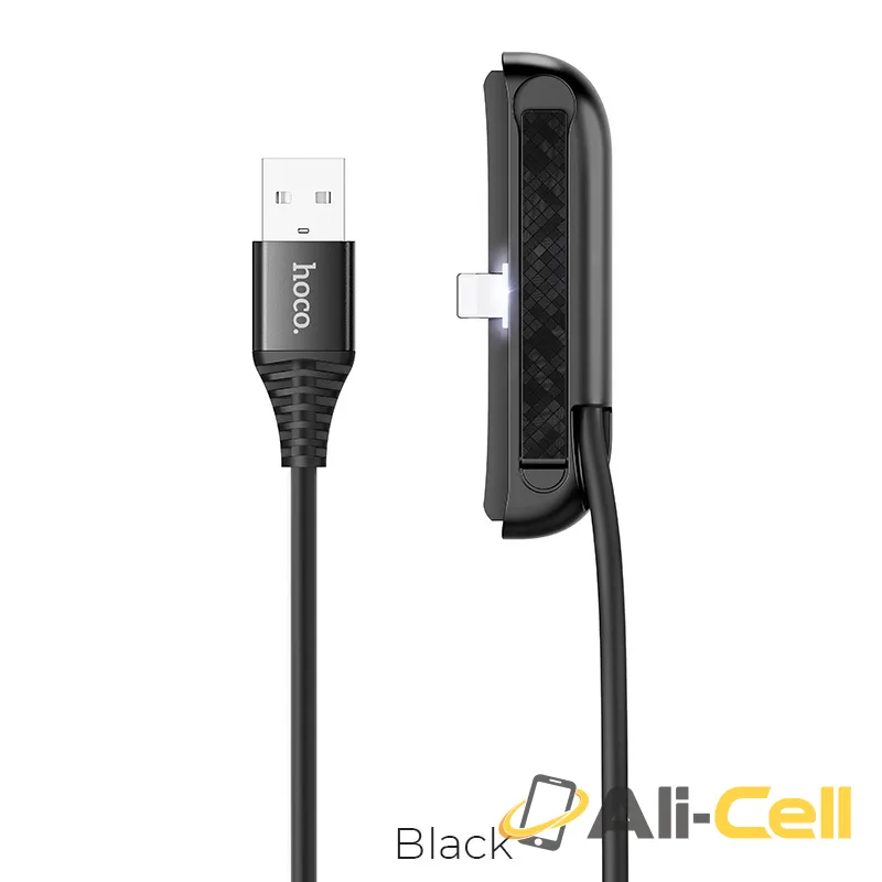 Cable USB to Lightning “U66” with bracket (U66 Lightning Black, 1.2m)