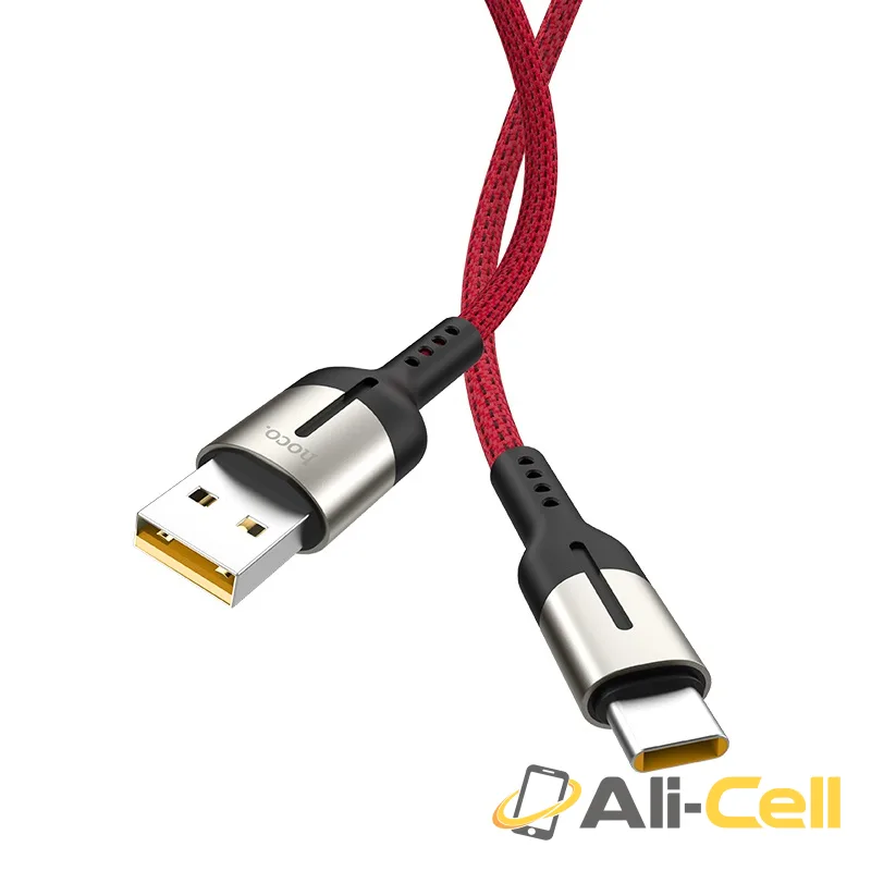 Cable USB to Type-C 5A “U68 Gusto” flash charging data sync (U68 Type C Black, 1.2m) — 2