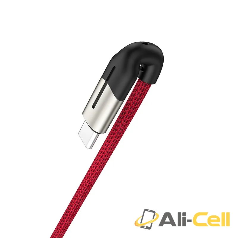 Cable USB to Type-C 5A “U68 Gusto” flash charging data sync (U68 Type C Black, 1.2m) — 5