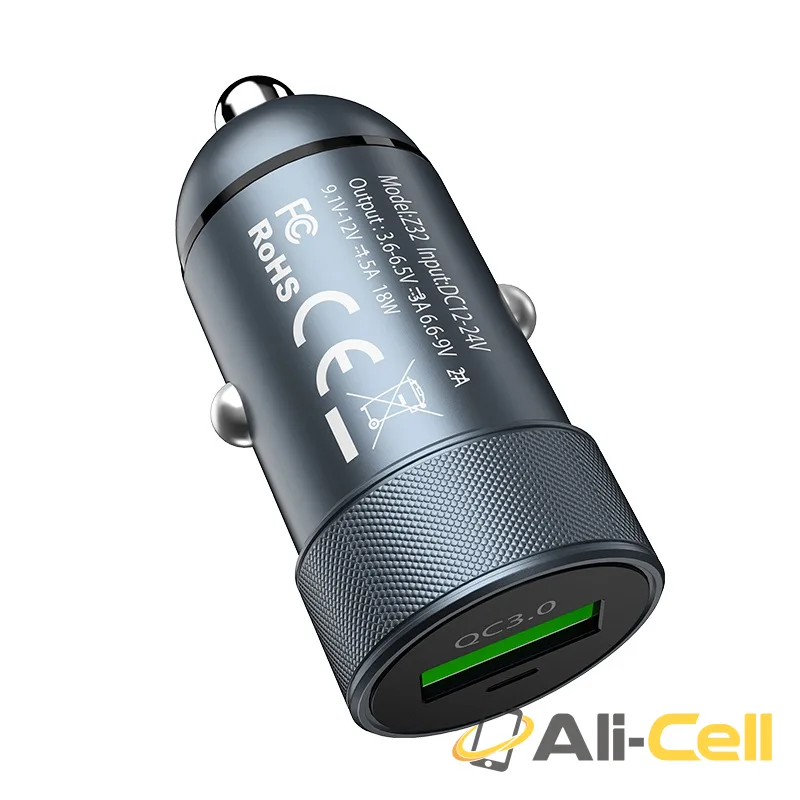 Car charger “Z32 Speed Up” single port QC3.0 (Z32 Black) — 4