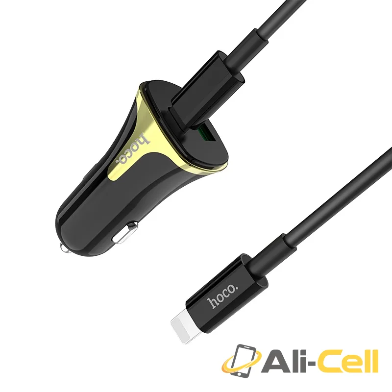 Car charger “Z31A Colossus” PD + QC3.0 set with cable (Z31a Black, Single) — 4