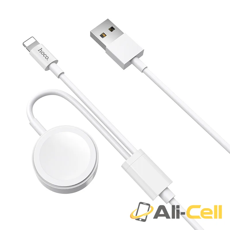 Cable USB to Lightning “U69 2-in-1” with wireless charger (U69 White, 1.2m) — 2