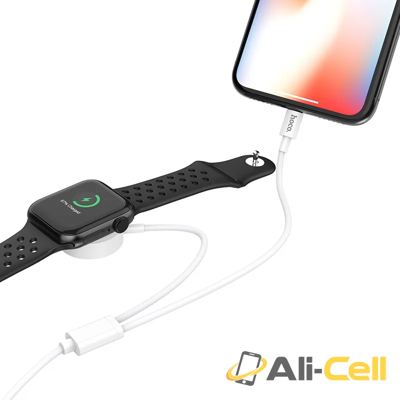 Cable USB to Lightning “U69 2-in-1” with wireless charger (U69 White, 1.2m) — 5