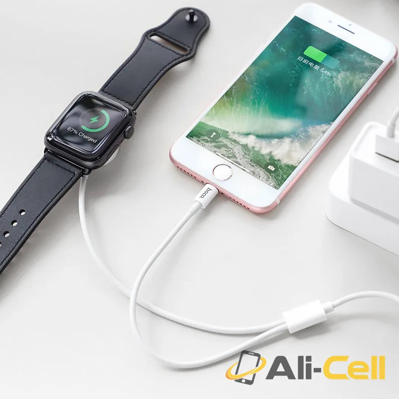 Cable USB to Lightning “U69 2-in-1” with wireless charger (U69 White, 1.2m) — 6