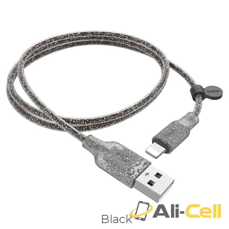 Cable USB to Lightning “U73 Star galaxy” charging data sync (U73 Lightning Black, 1.2m)