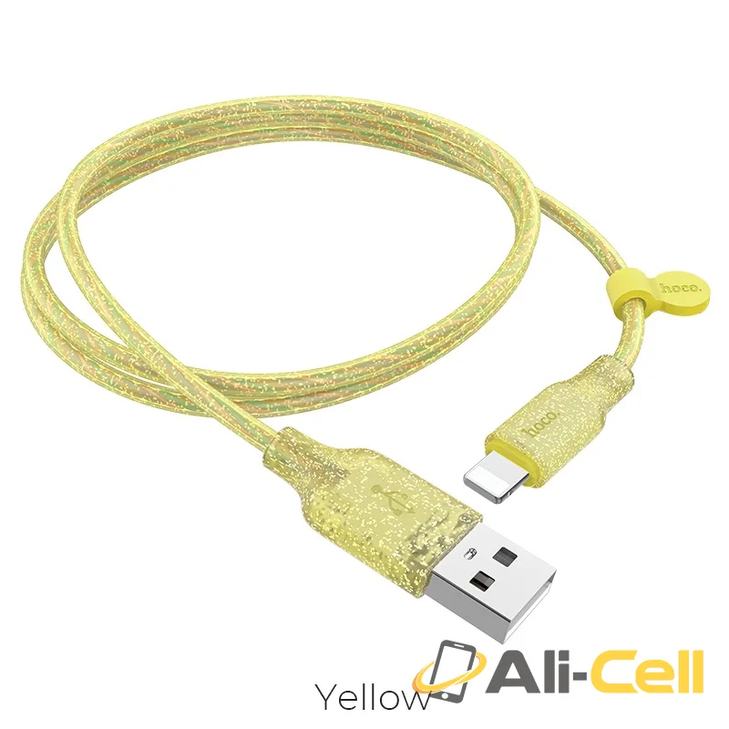 Cable USB to Lightning “U73 Star galaxy” charging data sync (U73 Lightning Yellow, 1.2m)