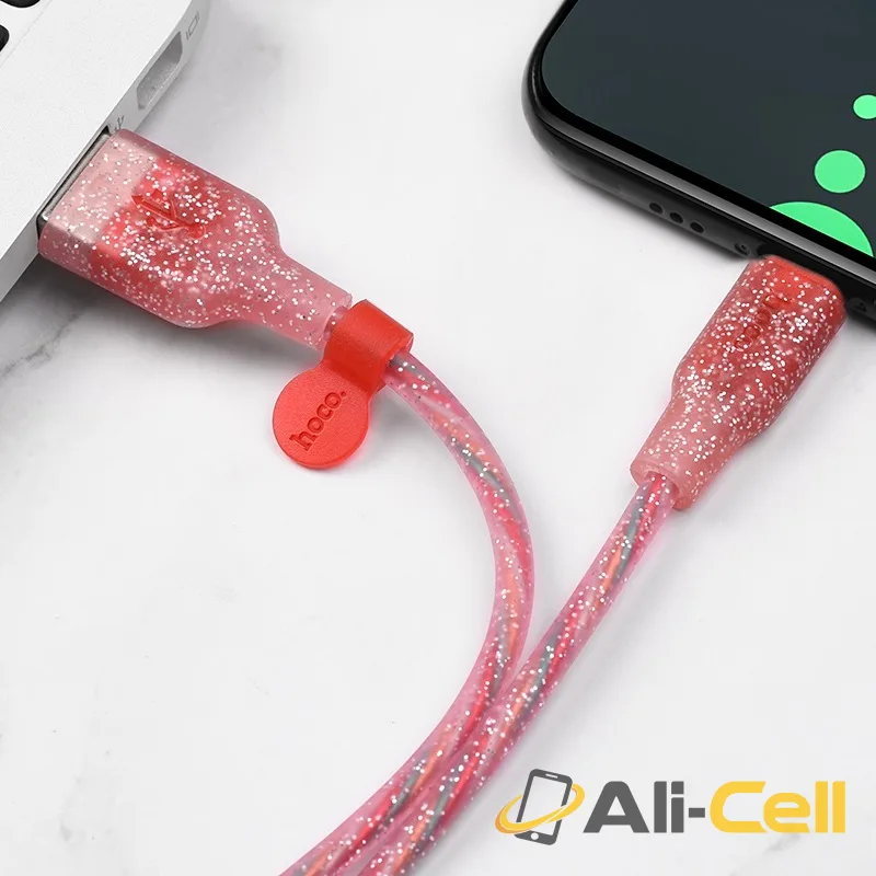 Cable USB to Type-C “U73 Star galaxy” charging data sync (U73 Type C Pink, 1.2m) — 5