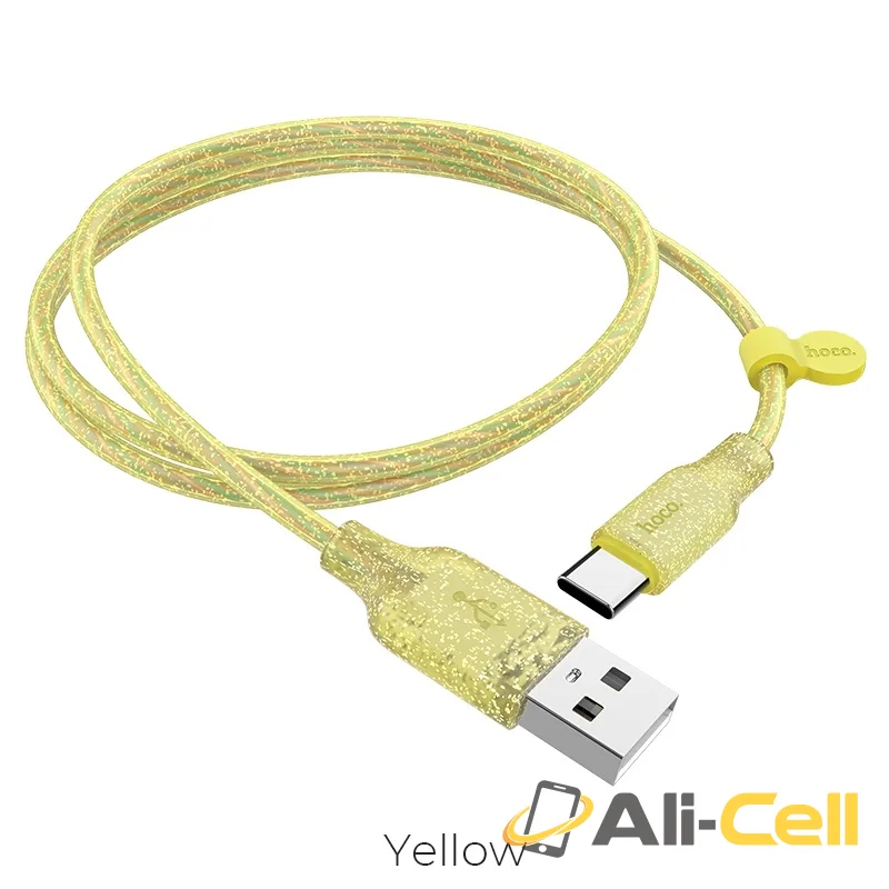 Cable USB to Type-C “U73 Star galaxy” charging data sync (U73 Type C Yellow, 1.2m)