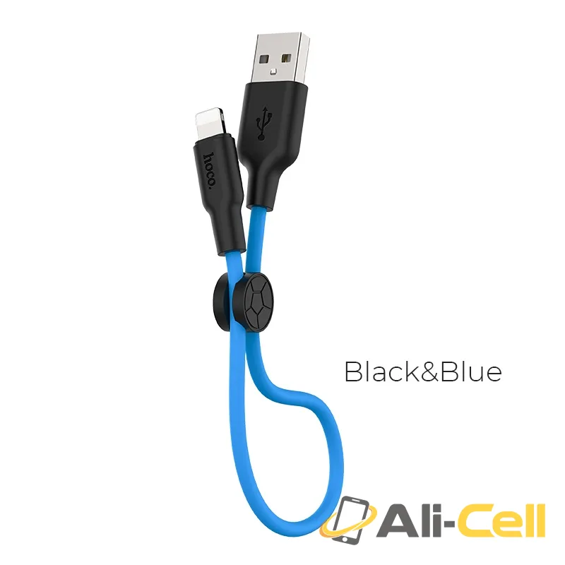 Cable USB to Lightning “X21 Plus” charging data sync 0.25m (X21 Plus Lightning 25cm Black Blue)