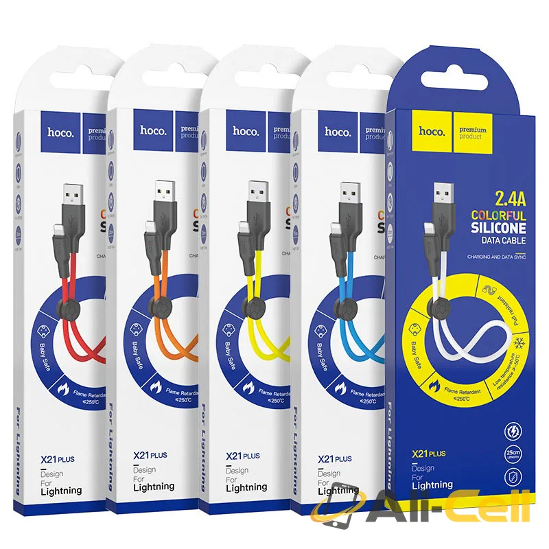 Cable USB to Lightning “X21 Plus” charging data sync 0.25m (X21 Plus Lightning 25cm Black Blue) — 7