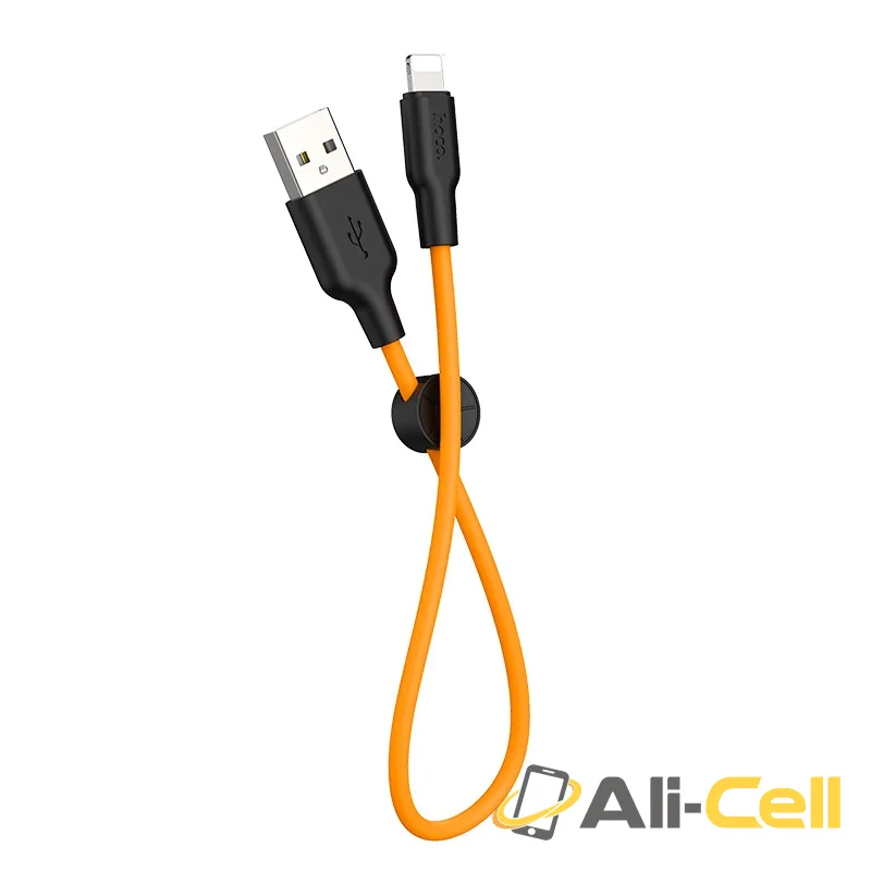 Cable USB to Lightning “X21 Plus” charging data sync 0.25m (X21 Plus Lightning 25cm Black Yellow) — 3