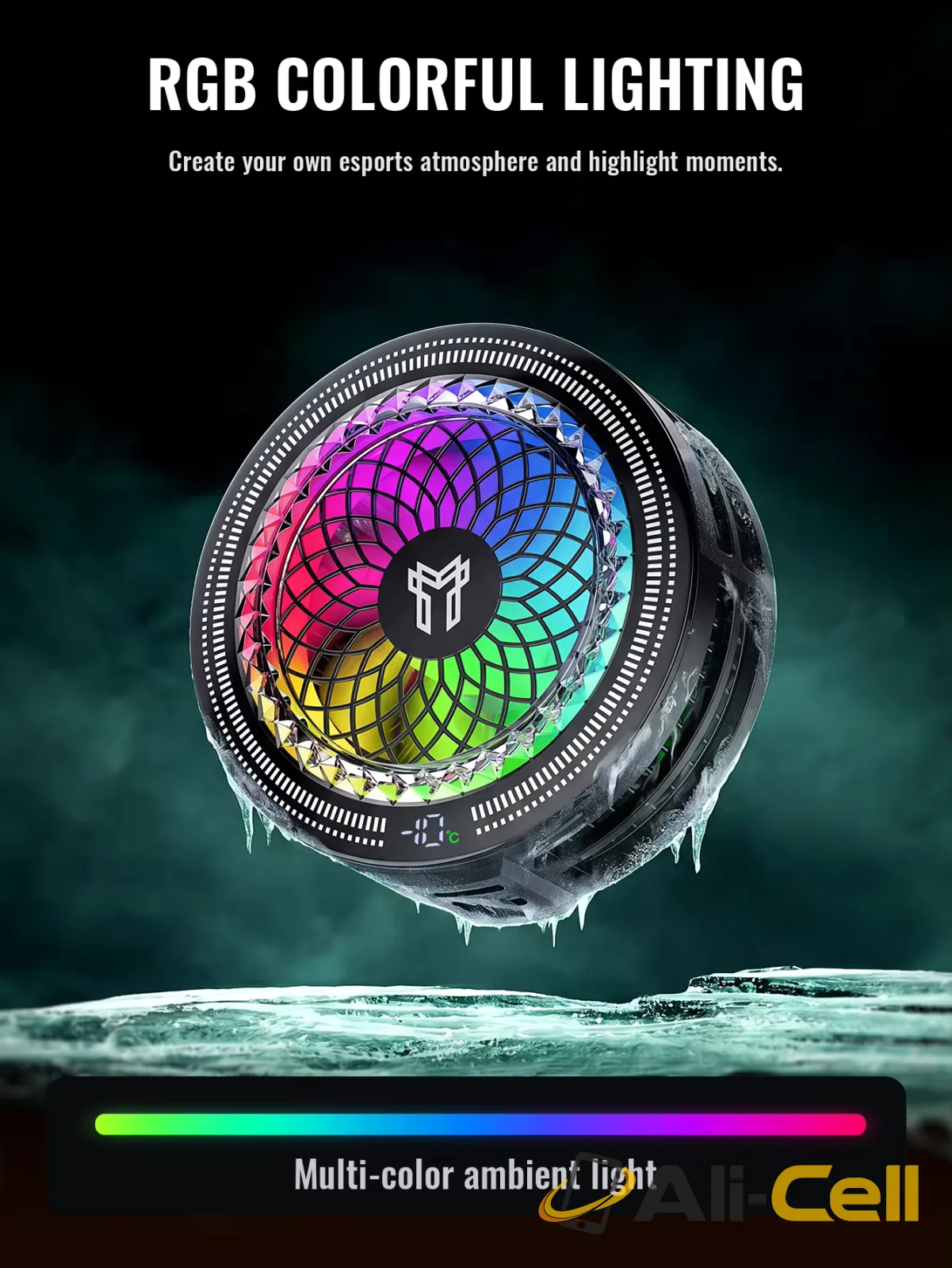 GA6 AI Magnetic Phone Cooler with RGB Display — 7