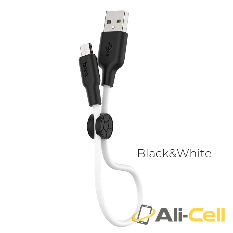 Cable USB to Micro-USB “X21 Plus” charging data sync 0.25m (X21 Plus Micro Usb 25cm Black White)