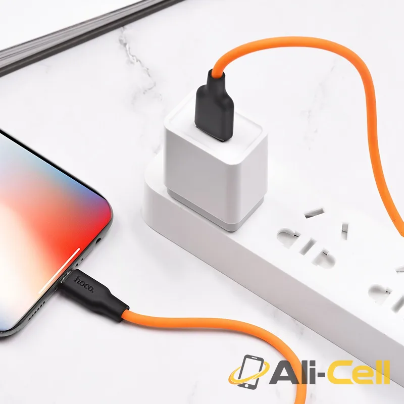 Cable USB to Lightning “X21 Plus” charging data sync 1m / 2m (X21 Plus Lightning Black Orange) — 5