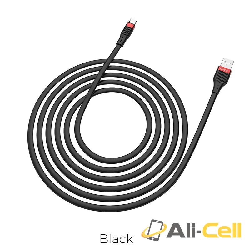 Cable USB to Type-C “U72 Forest” charging data sync (U72 Type C Black, 1.2m)