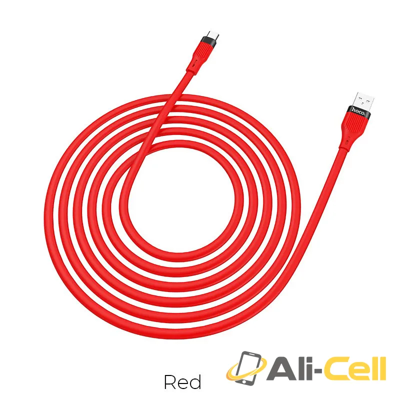 Cable USB to Type-C “U72 Forest” charging data sync (U72 Type C Red, 1.2m)