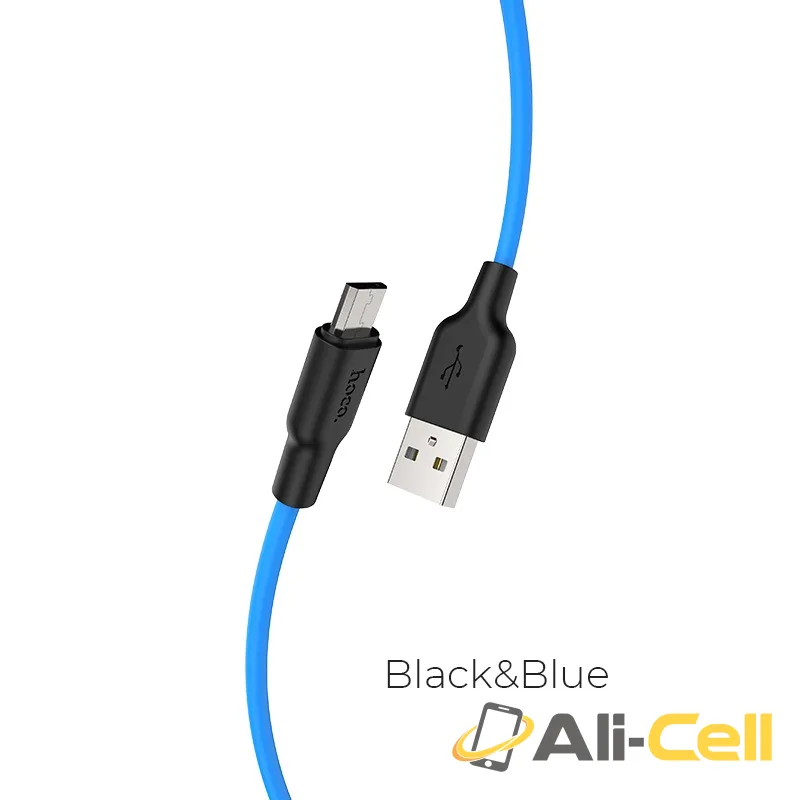 Cable USB to Micro-USB “X21 Plus” charging data sync 1m / 2m (X21 Plus Micro Usb Black Blue, 1.0m)