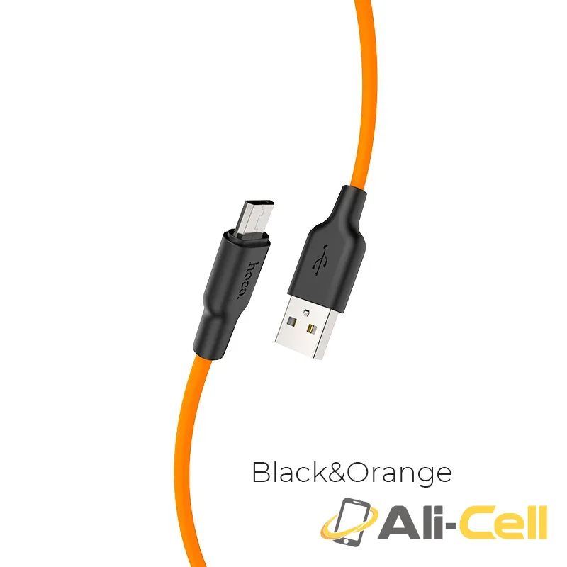 Cable USB to Micro-USB “X21 Plus” charging data sync 1m / 2m (X21 Plus Micro Usb Black Orange)