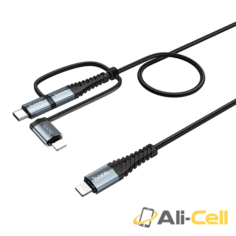 Cable “X38 Cool 4-in-1” charging wire (X38 4in1 Red, 1.0m) — 3