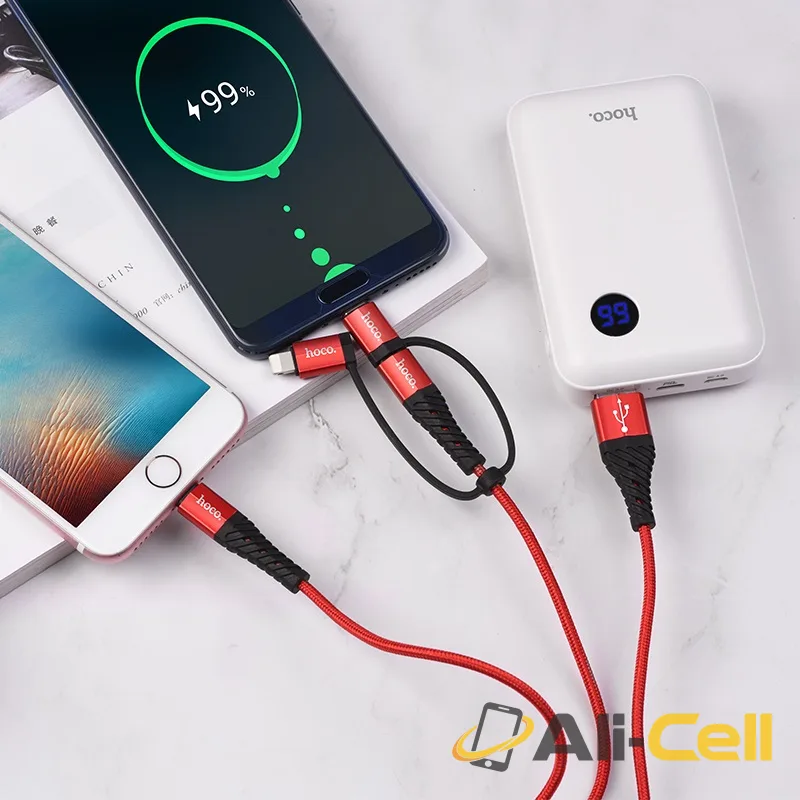 Cable “X38 Cool 4-in-1” charging wire (X38 4in1 Red, 1.0m) — 6