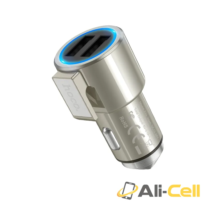 Car charger “Z33 Sword” dual USB output (Z33 Metal Gray) — 2