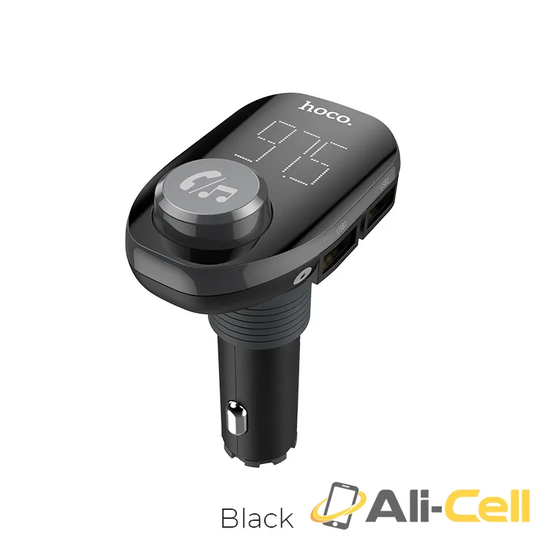 Car charger “E45 Happy route” with wireless FM transmitter (E45 Black)
