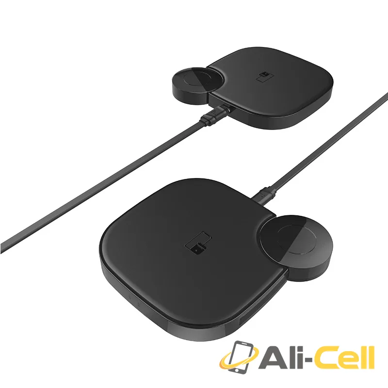 Wireless charger “S5 Rich power” 2-in-1 charging dock (S5 Black) — 2