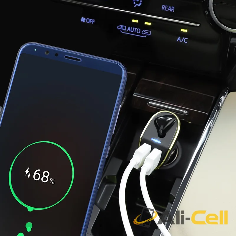 Car charger “E47 Traveller” with wireless headset (E47 Black) — 6