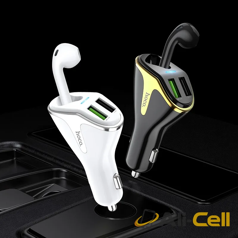 Car charger “E47 Traveller” with wireless headset (E47 White) — 4
