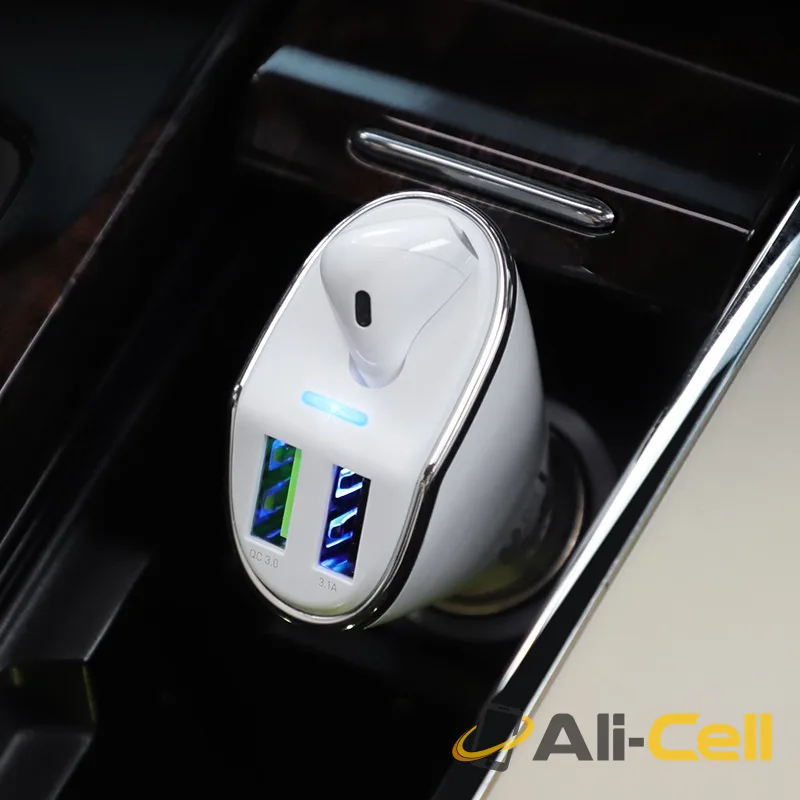 Car charger “E47 Traveller” with wireless headset (E47 White) — 5
