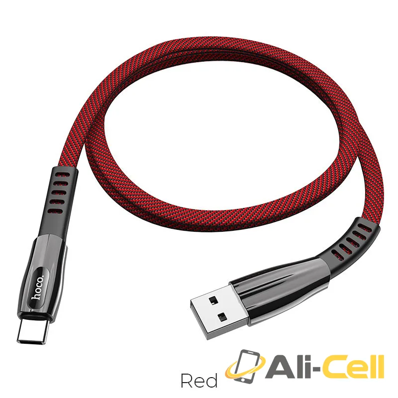 Cable USB to Type-C “U70 Splendor” charging data sync (U70 Type C Red, 1.2m)