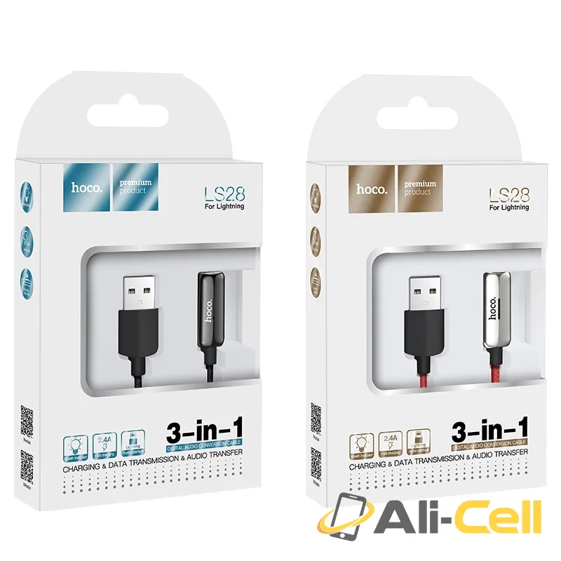 Audio conversion cable “LS28” adapter for Lightning (Ls28 Light Metal Gray) — 7