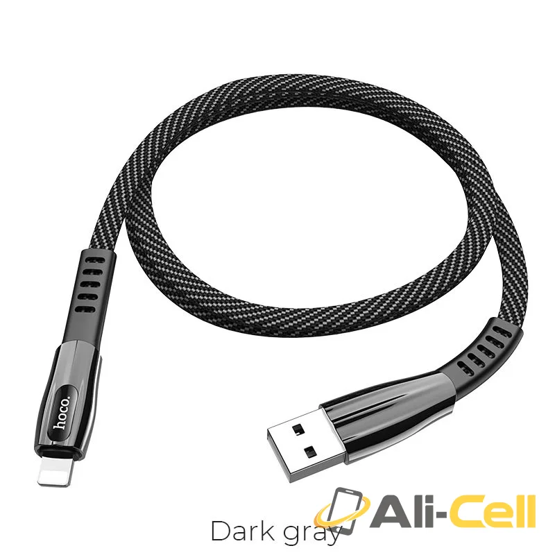 Cable USB to Lightning “U70 Splendor” charging data sync (U70 Lightning Dark Gray, 1.2m)