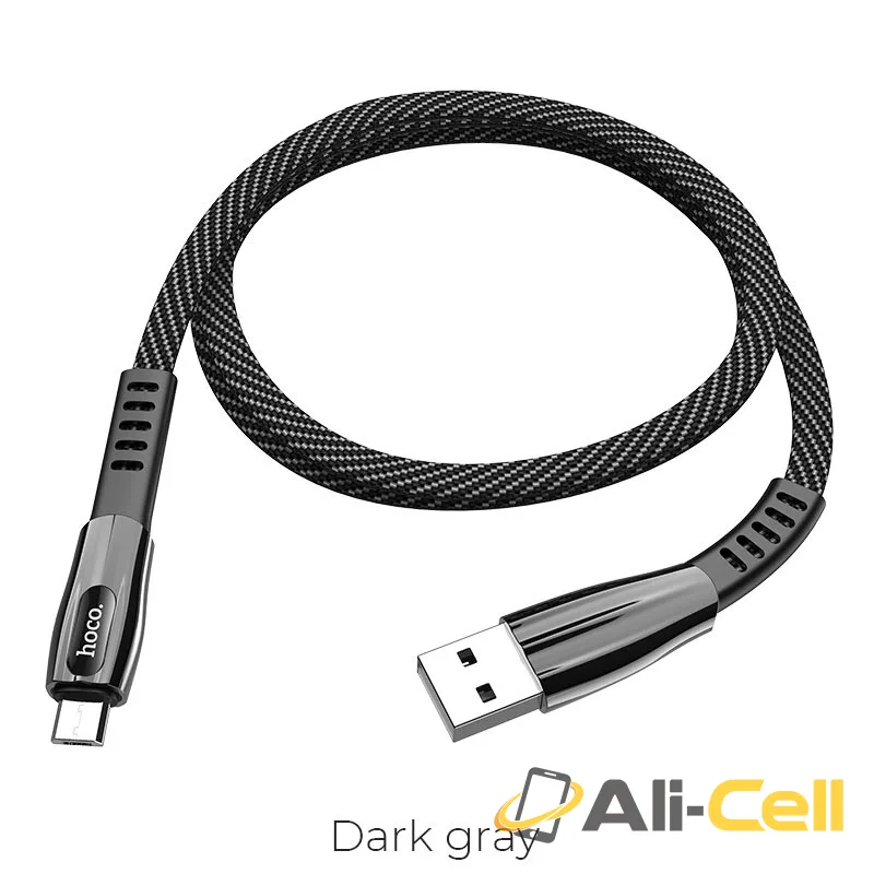 Cable USB to Micro-USB “U70 Splendor” charging data sync (U70 Micro Usb Dark Gray, 1.2m)