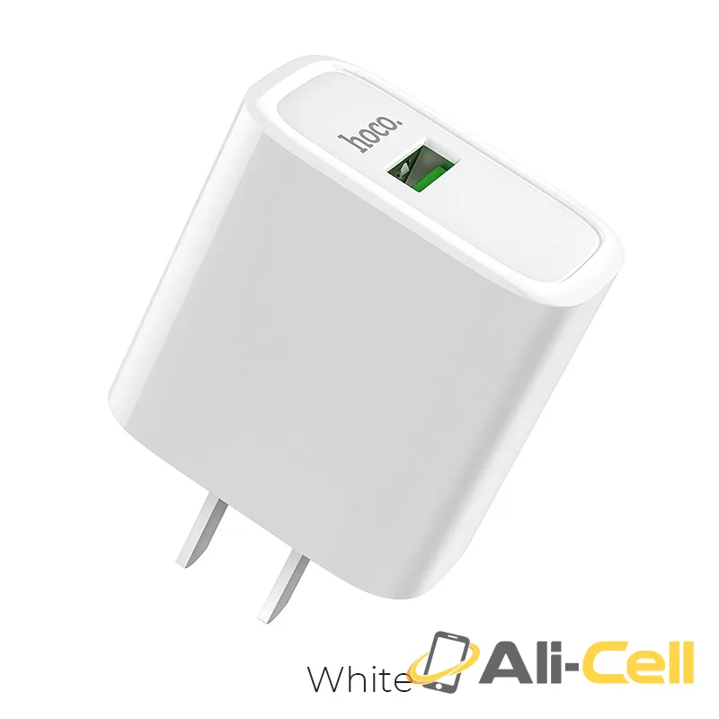 Wall charger “C69 Dynamic power” CN plug single USB QC3.0 set with cable (C69 White)