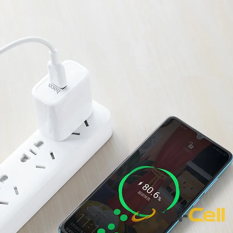 Wall charger “C69 Dynamic power” CN plug single USB QC3.0 set with cable (C69 White) — 6