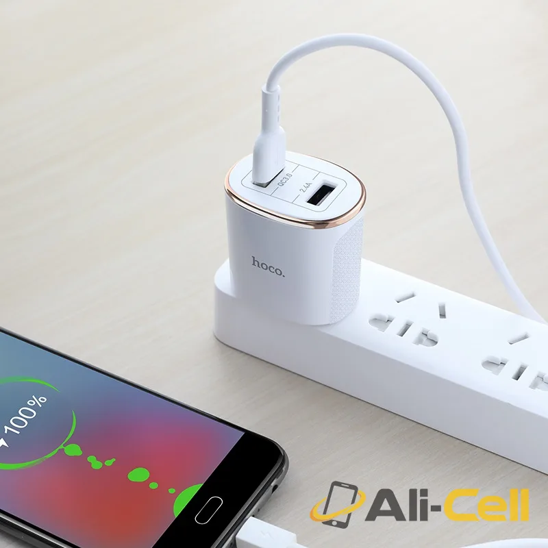 Wall charger “C60 Prestige” US plug dual USB QC3.0 (C60 Black) — 6