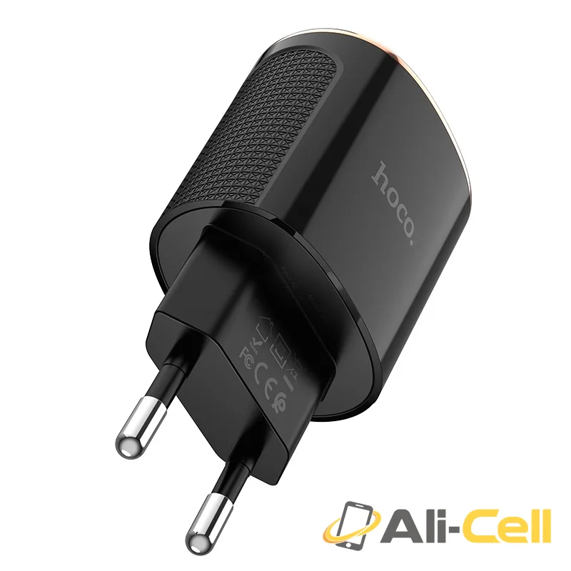 Wall charger “C60A Prestige” EU plug dual USB QC3.0 (C60a Black) — 4