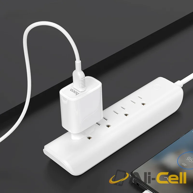 Wall charger “C69A Dynamic power” EU plug single USB QC3.0 set with cable (C69a White) — 6