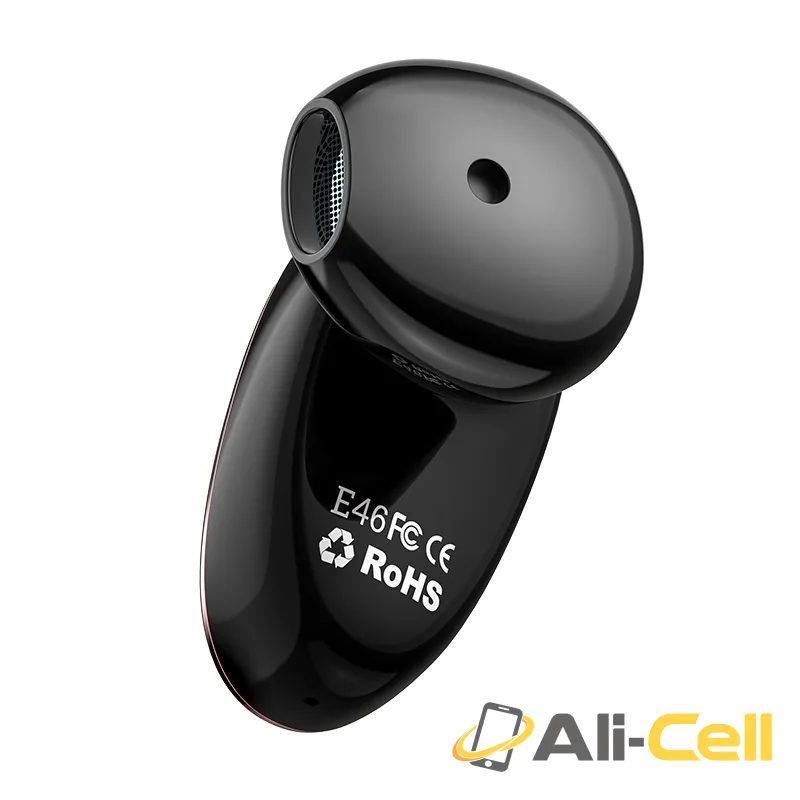 Wireless headset “E46 Voice” earphone with mic (E46 Black) — 3
