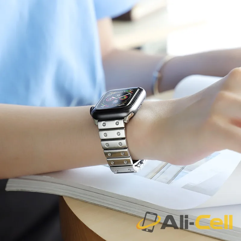 Watchband for Apple Watch Series 1 / 2 / 3 / 4 “WB07 Precious” stainless steel (Wb07 Black, 42 44mm) — 5