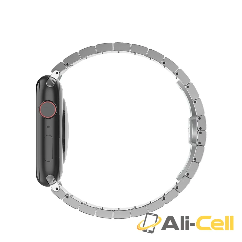 Watchband for Apple Watch Series 1 / 2 / 3 / 4 “WB07 Precious” stainless steel (Wb07 Silver, 38 40mm) — 3